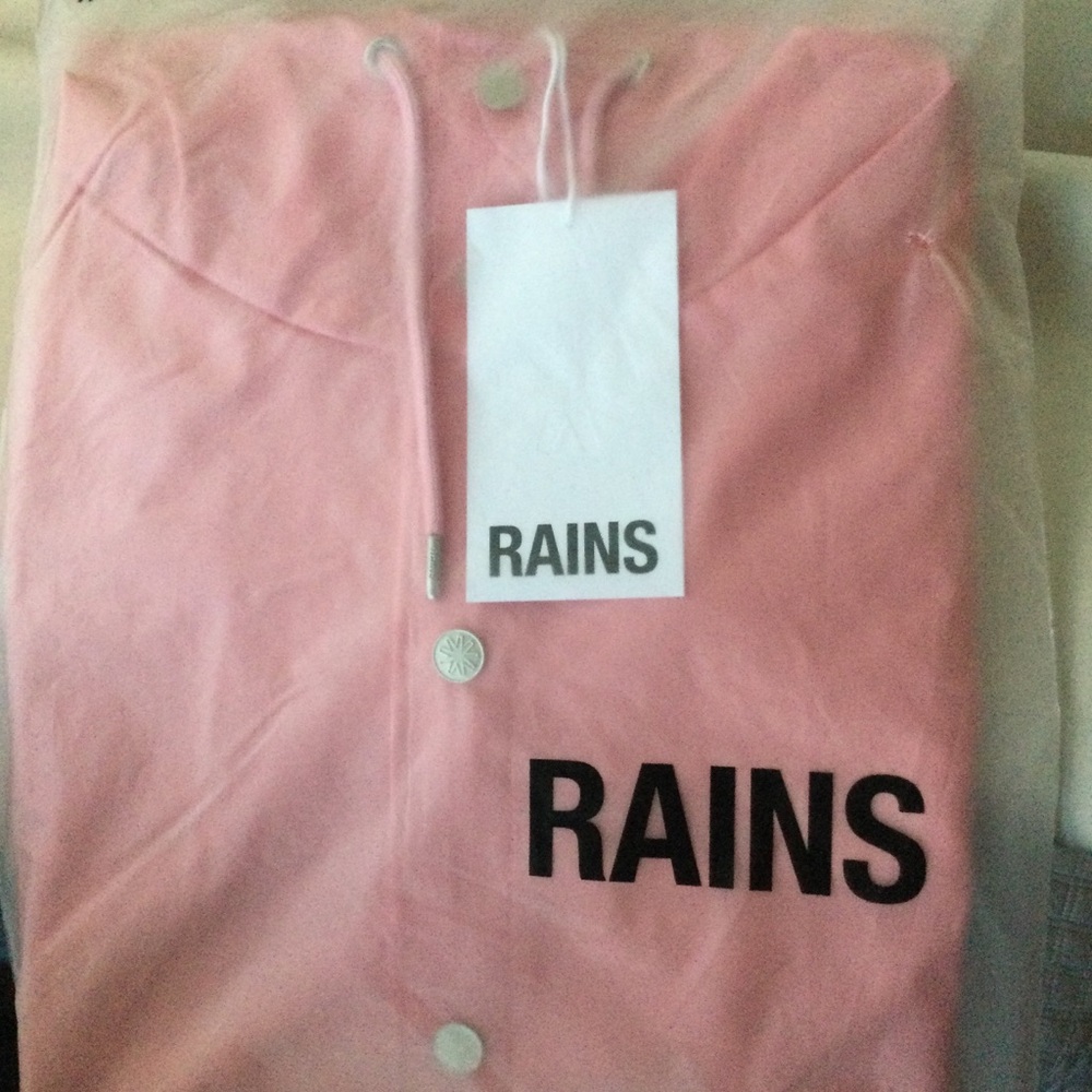 RAINS Pink Raincoat NWT - Picture 4 of 8